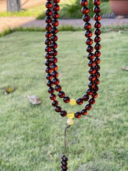 Vòng Cổ Hổ Phách Baltic Tự Nhiên 108 Hạt 10072114 – Biểu Tượng Của Sự Sang Trọng Và Giá Trị Tâm Linh