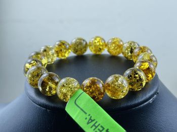 Vòng tay hổ phách VHP251121-04 16,5g 12 ly size 17,3 cm