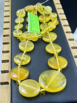 Vòng cổ hổ phách VCHP251121-16 33g 21 ly size 59 cm