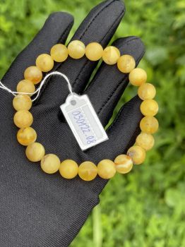 Vòng hổ phách vàng bơ hạt nhỏ VHP030122-08