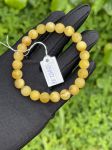 Vòng hổ phách vàng bơ hạt nhỏ VHP030122-08
