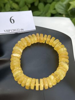 Vòng Hổ Phách hạt đồng điếu VHP120122-06