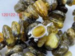 Mặt dây chuyền Hổ Phách bọc bạc hình chú rùa xinh xắn MHP120122-19