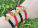 Vòng tay chỉ đỏ may mắn mix hổ phách Baltic tự nhiên