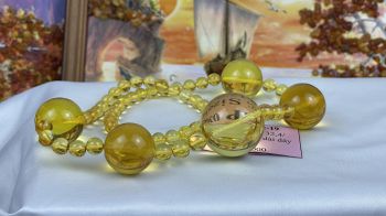 Tuyệt tác độc bản từ thiên nhiên - Vòng cổ được chế tác từ hổ phách Nga Baltic thiên nhiên nguyên khối VCHP 030422-19