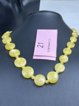 Vòng cổ hổ phách Baltic tự nhiên nguyên khối VCHP090422-21