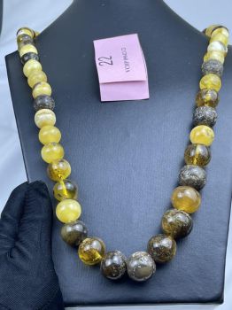 Vòng cổ Hổ Phách Baltic tự nhiên cho nam VCHP090422-22