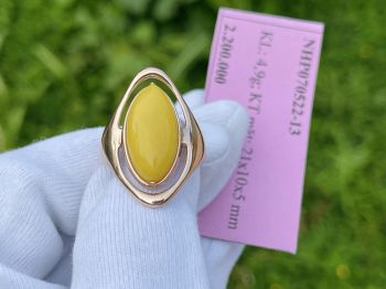 Nhẫn Đá Hổ Phách Nga Baltic Tự Nhiên NHP070522-13 – Vẻ Đẹp Từ Thiên Nhiên, Sang Trọng Vượt Thời Gian