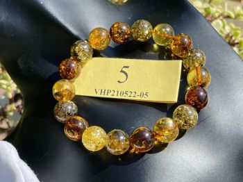 Vòng Tay Hổ Phách Tự Nhiên Nguyên Khối – Sang Trọng, Bình An Và Trường Tồn VHP210522-05