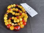 Vòng cổ Hổ Phách Baltic tự nhiên màu đỏ mix vàng bơ VCHP31522-15