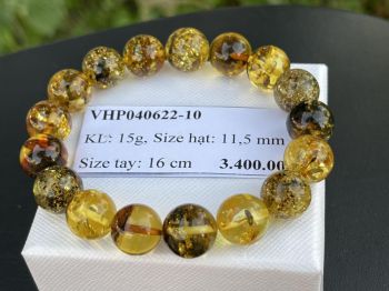 Vòng hổ phách phong thủy tự nhiên – trang sức tinh tế mang lại năng lượng tích cực VHP040622-10