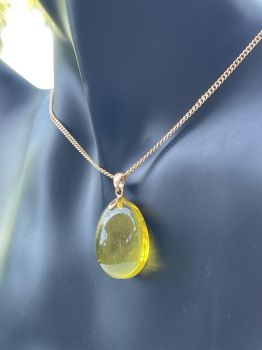 Mặt Hổ Phách móc bạc MHP190622-01