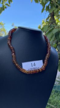 Vòng cổ hổ phách cúc áo bánh xe VCHP190622-14