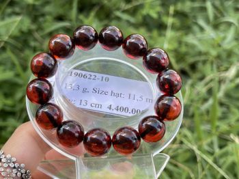 Vòng hổ phách Baltic huyết đỏ VHP190622-10