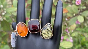 Nhẫn Hổ Phách NHP040522-14 Bạc 925 Mạ Vàng – Sang Trọng, Tinh Tế, Thay Đổi Size Linh Hoạt