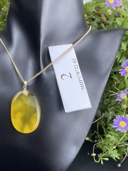 Mặt đá hổ phách Baltic tự nhiên màu vàng cho nữ MHP170722-02