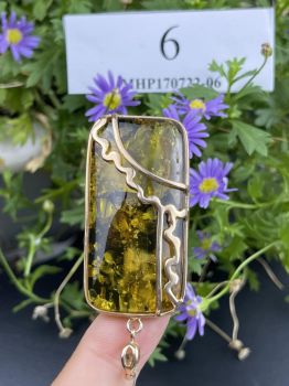 Mặt dây chuyền đá hổ phách cực đẹp MHP170722-06