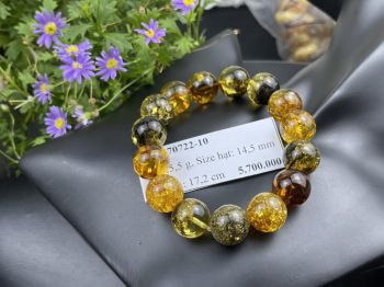 Vòng hổ phách size hạt lớn cho nam VHP170722-10