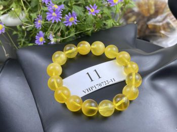 Vòng hổ phách vàng bơ cao cấp hoàng gia VHP170722-11