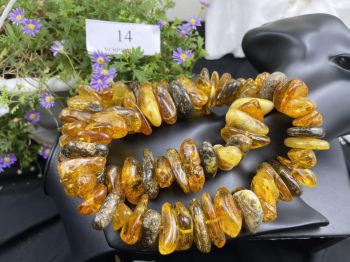 Vòng hổ phách thô siêu to khổng lồ VCHP170722-14