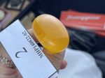 Mặt dây chuyền hổ phách nga màu vàng cam MHP140822-02
