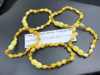 Vòng Hổ phách cho bé - Vòng tay 06