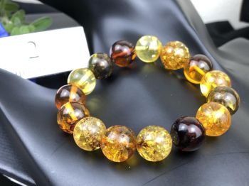 Vòng tay hổ phách size hạt lớn VHP020922-02