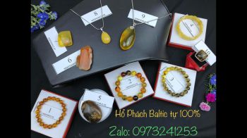 Đá Hổ Phách thô, vòng tay Hổ Phách, mặt dây chuyền 020922