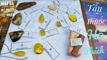 Mặt dây chuyền đá Hổ Phách Nga rẻ, đẹp; tẩu thuốc Hổ Phách 9/8/2022