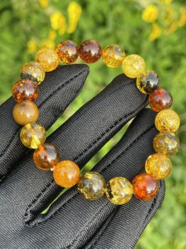 Vòng Tay Hổ Phách Baltic VHP151222-03 – Vẻ Đẹp Đa Sắc Từ Thiên Nhiên