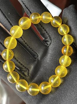 Vòng hổ phách vàng bơ trong suốt chất lượng cao VHP301222-04