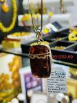 Huyết phách bọc bạc 925 mạ vàng có triện 925 trên thân móc MHP301222-09