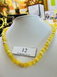Vòng cổ hổ phách vàng bơ mix vàng sữa VCHP301222-12