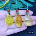Mặt Phật Di Lạc Hổ Phách Cao Cấp