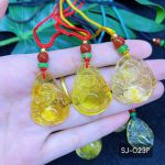 Mặt Phật Di Lạc Hổ Phách Cao Cấp
