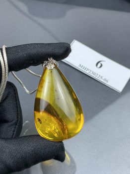 Mặt dây chuyền Hổ phách Nga ngậm côn trùng siêu đẹp MHP230225-06