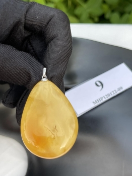 Mặt đá Hổ Phách Nga hình giọt nước kích thước lớn MHP120122-09