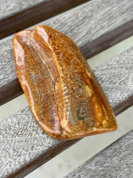 Mặt Hổ Phách Thô 080122-01 15g 56x35x13