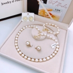 Vòng Cổ Vòng Tay Ngọc Trai Cao Cấp 3 Món Tặng Kèm Hoa Tai – Sang Trọng, Tinh Tế, Full Box Chứng Nhận