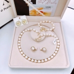 Vòng Cổ Vòng Tay Ngọc Trai Cao Cấp 3 Món Tặng Kèm Hoa Tai – Sang Trọng, Tinh Tế, Full Box Chứng Nhận