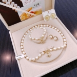 Vòng Cổ Vòng Tay Ngọc Trai Cao Cấp 3 Món Tặng Kèm Hoa Tai – Sang Trọng, Tinh Tế, Full Box Chứng Nhận