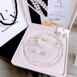 Ngọc Trai Đôi Mix Mặt Vuông Độc Đáo – Full Box, Thẻ Chứng Nhận, Quà Tặng Hoa Tai