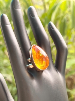 Nhẫn Hổ Phách Ba Lan Baltic Tự Nhiên NHP270621-06 – Vẻ đẹp tinh túy, sang trọng vượt thời gian