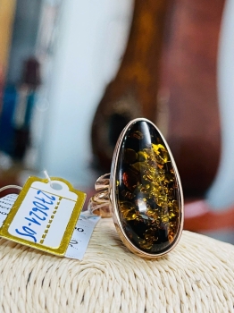 Nhẫn Hổ Phách Nga Baltic cao cấp 270621-05