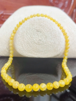 Vòng Hổ Phách Đeo Cổ Hoàng Gia Vàng Bơ Nga Baltic – Trang Sức Quý Phái, Sang Trọng 200825-01